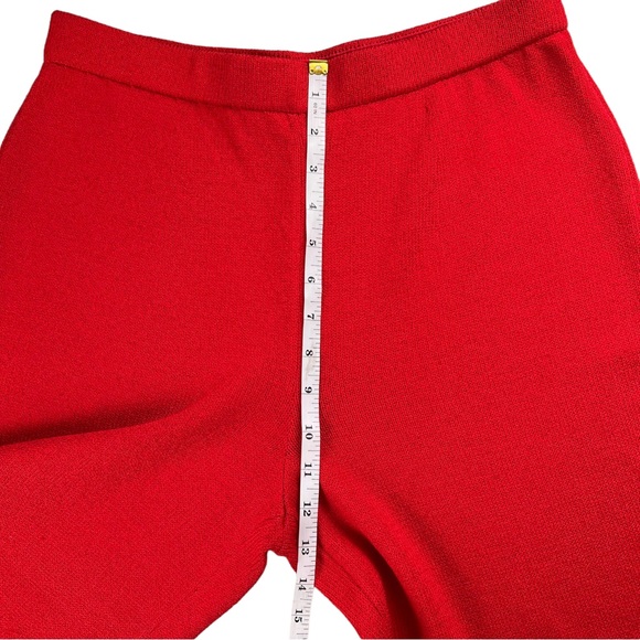 St. John Collection Red Santana Knit Button Front Blazer 
Jacket Pants Suit - Picture 14 of 17